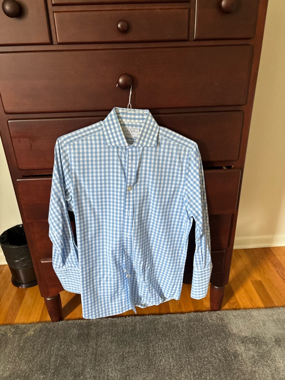 Charles Tyrwhitt Light Blue Gingham Dress Shirt